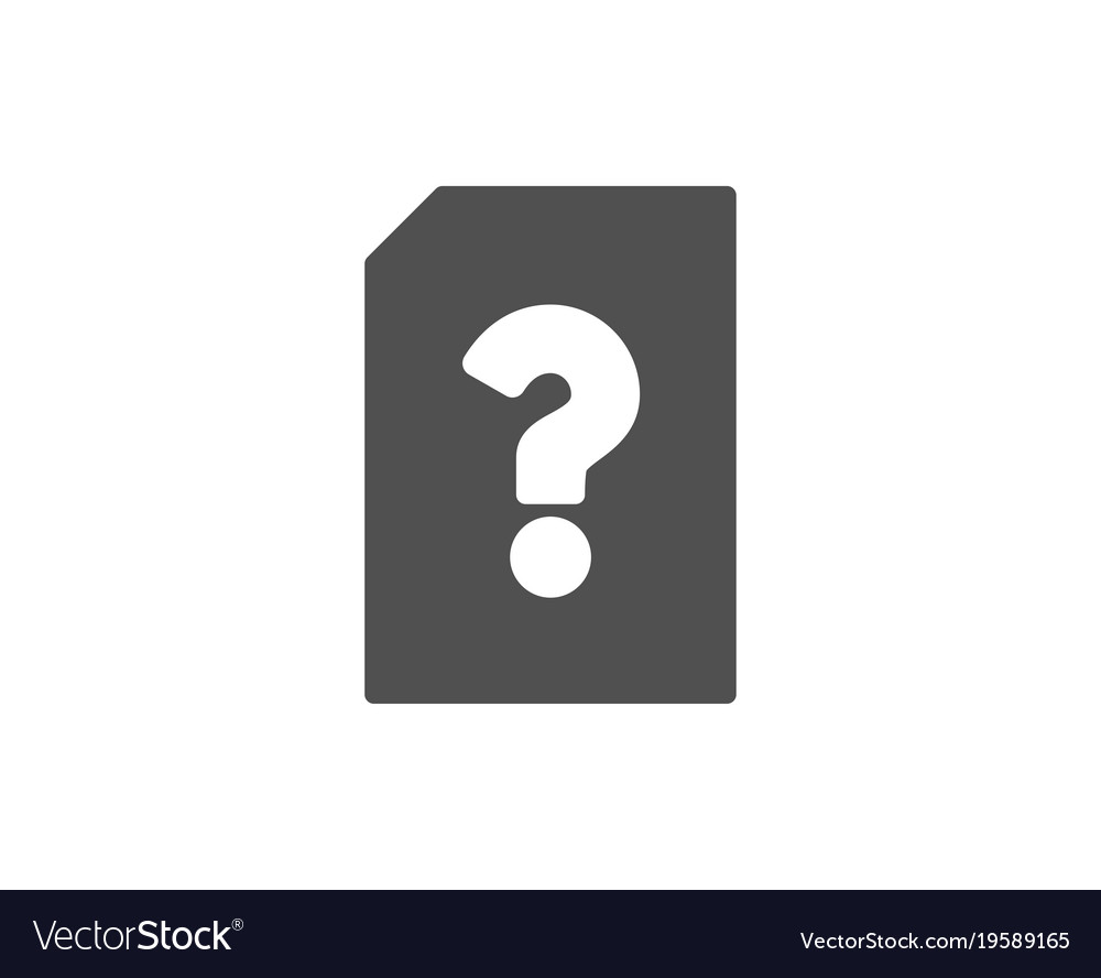 Unknown document simple icon file with question