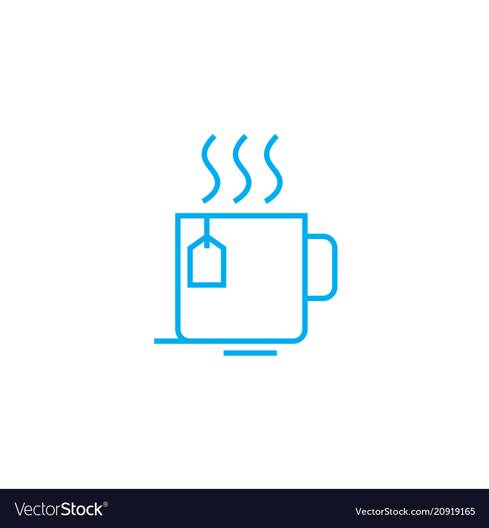 Work break linear icon concept line vector image Work break linear icon concept line