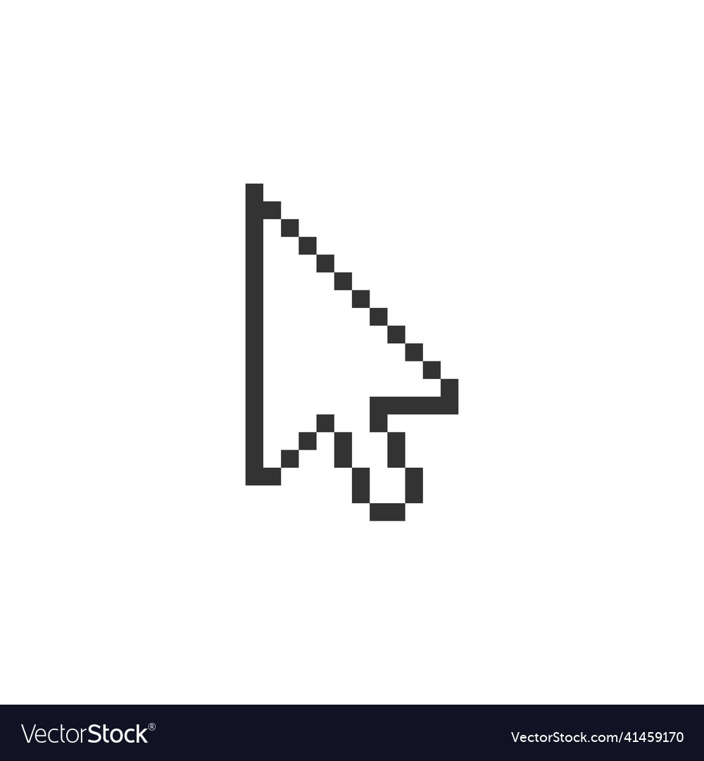 Pfeil Cursor Pointer in flachen Pixel-Stil Web-Symbol