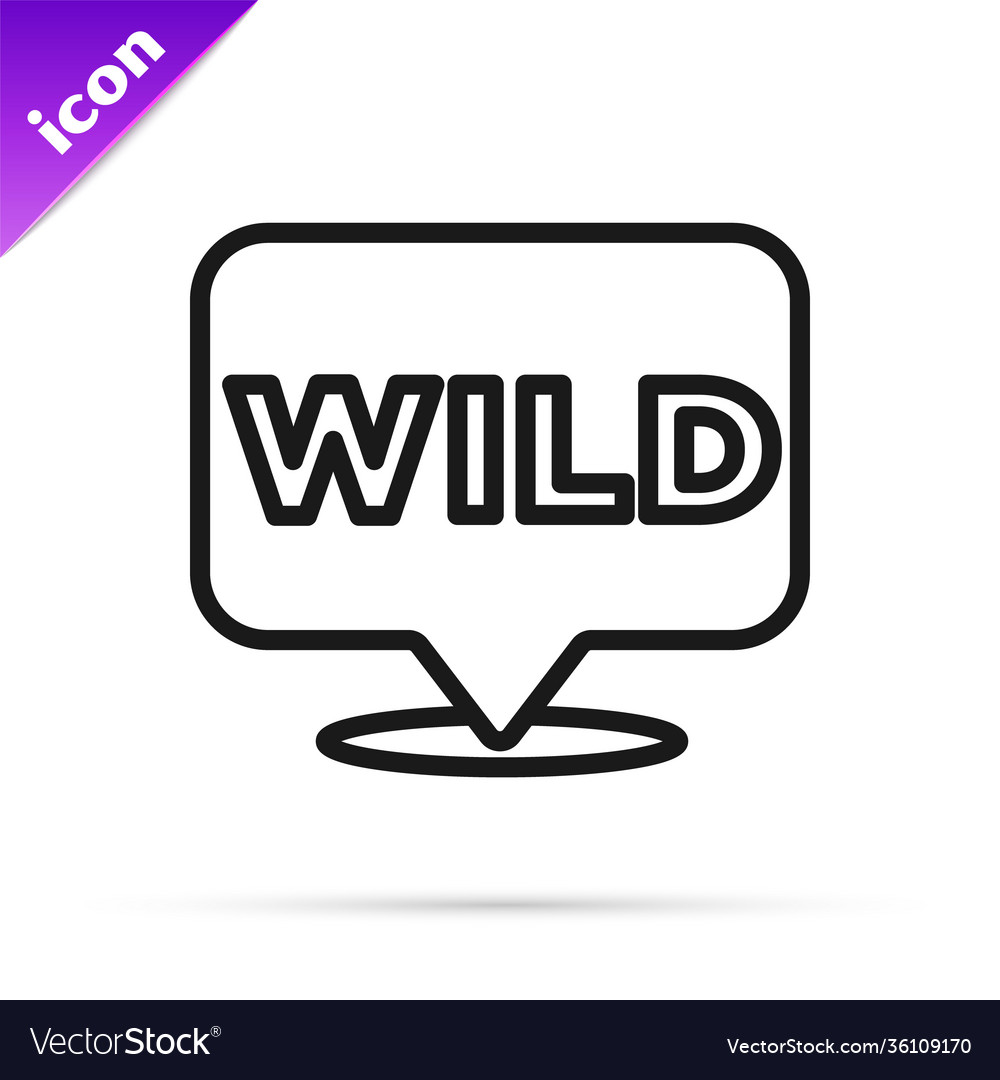 Black line pointer to wild west icon isolated vector image Black line pointer to wild west icon isolated