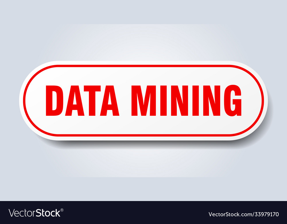 Data mining sign rounded isolated button white