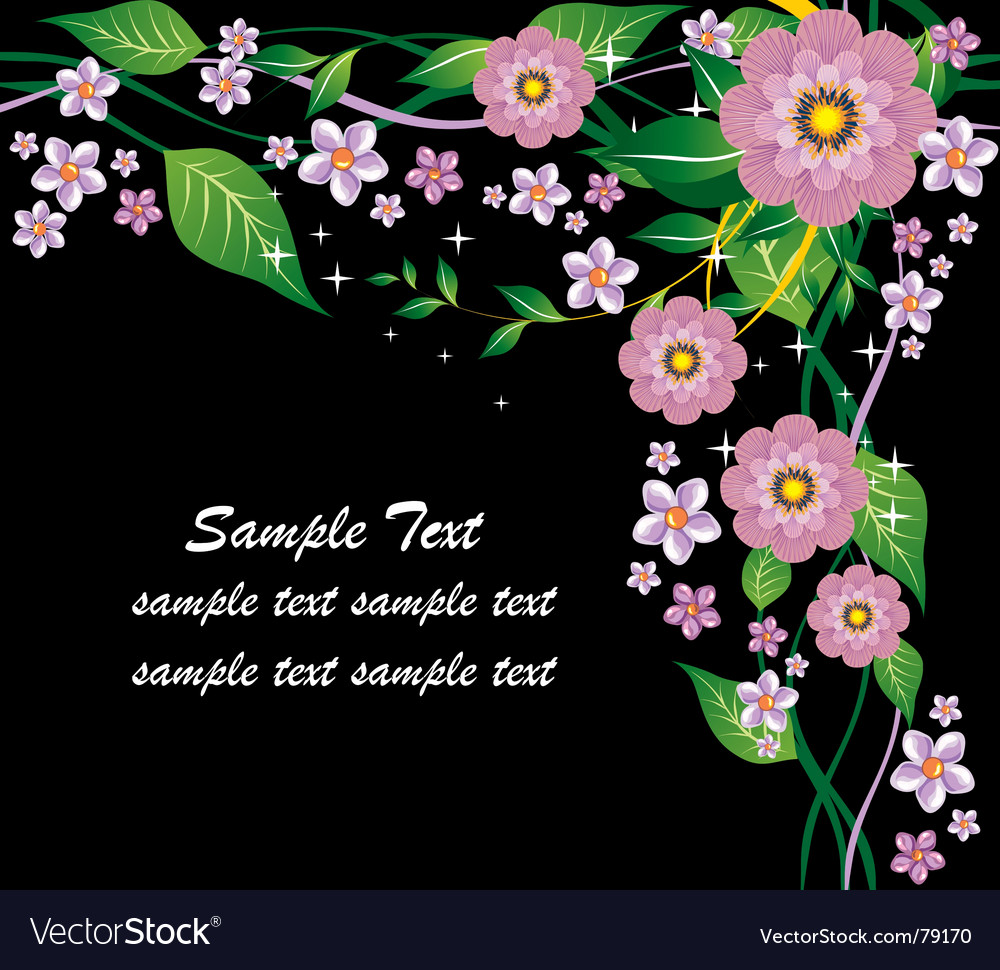 Floral document Royalty Free Vector Image - VectorStock