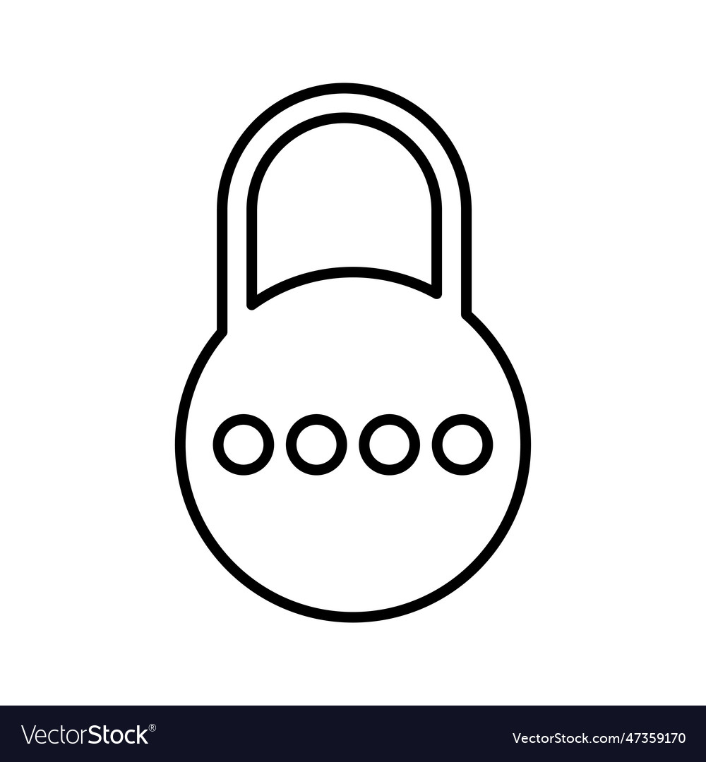 Lock password private icon line outline symbol