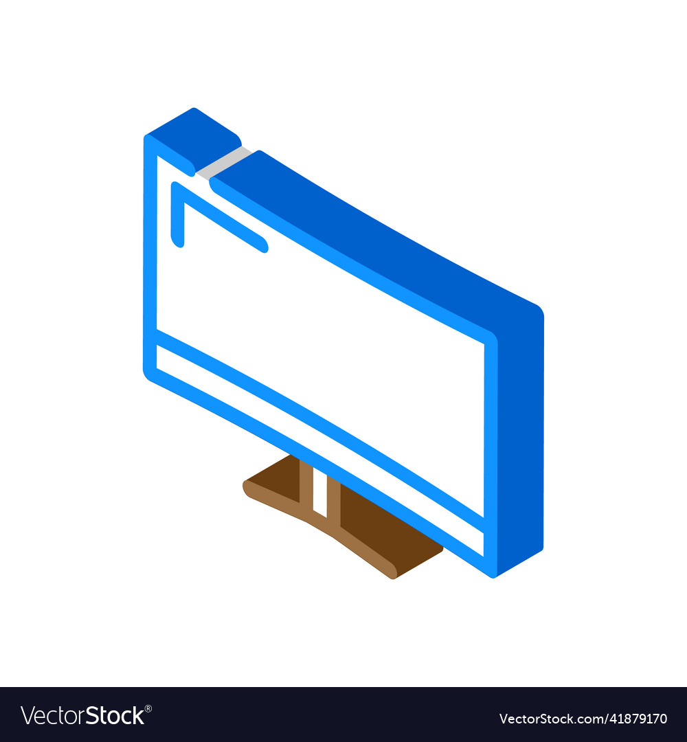 Monitor computer display isometric icon vector image Monitor computer display isometric icon