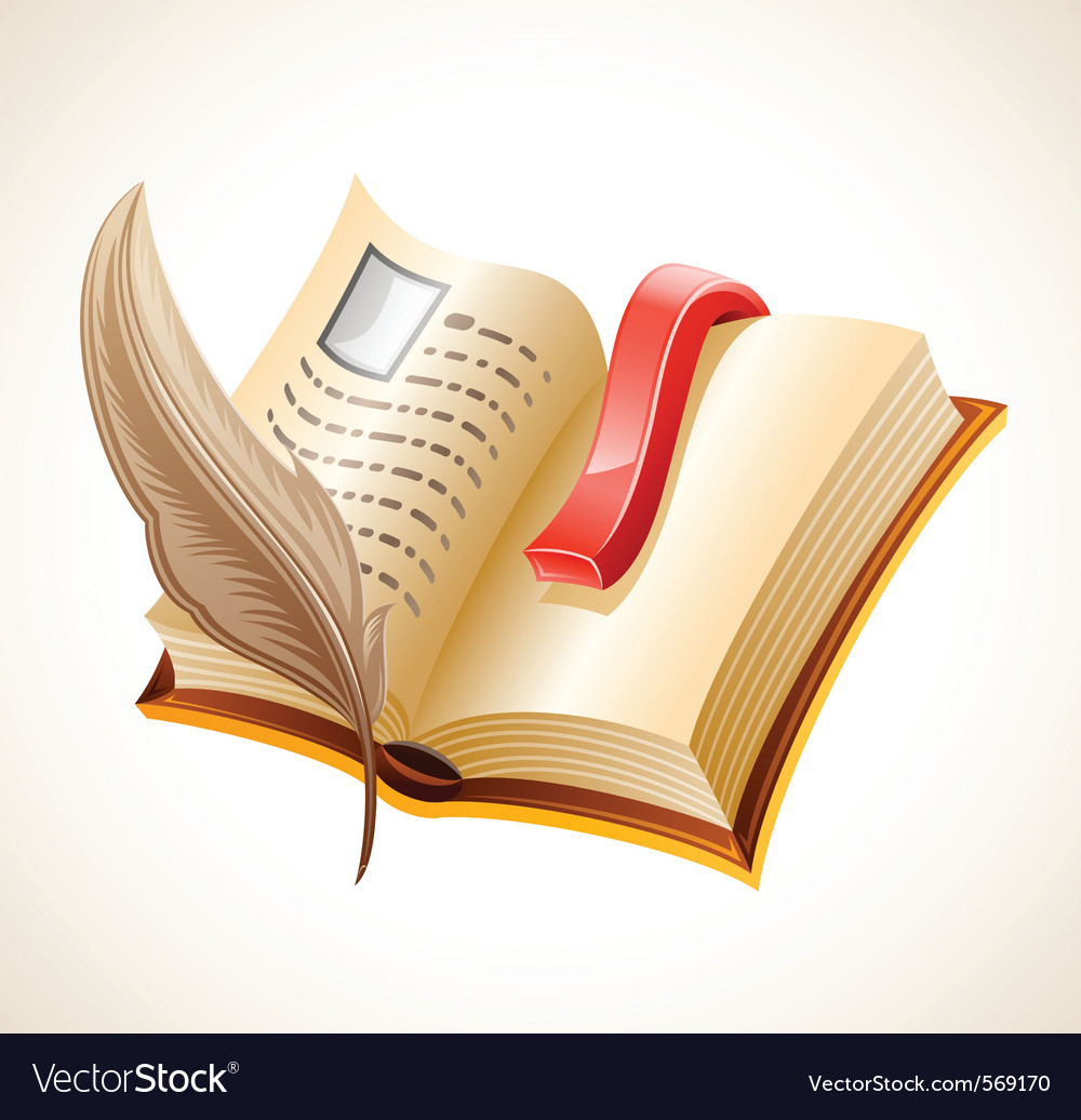 Man writing book Royalty Free Vector Image - VectorStock