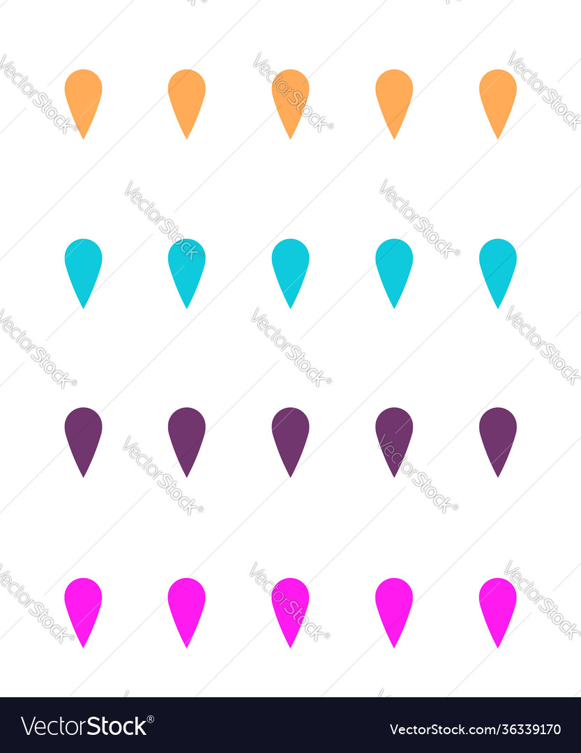 Pins for map abstract location symbol navigation vector image Pins for map abstract location symbol navigation