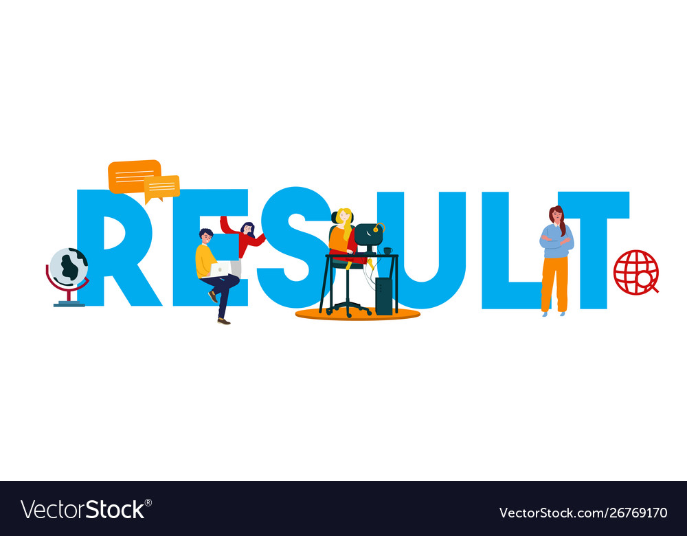 Result progress indicator work concept