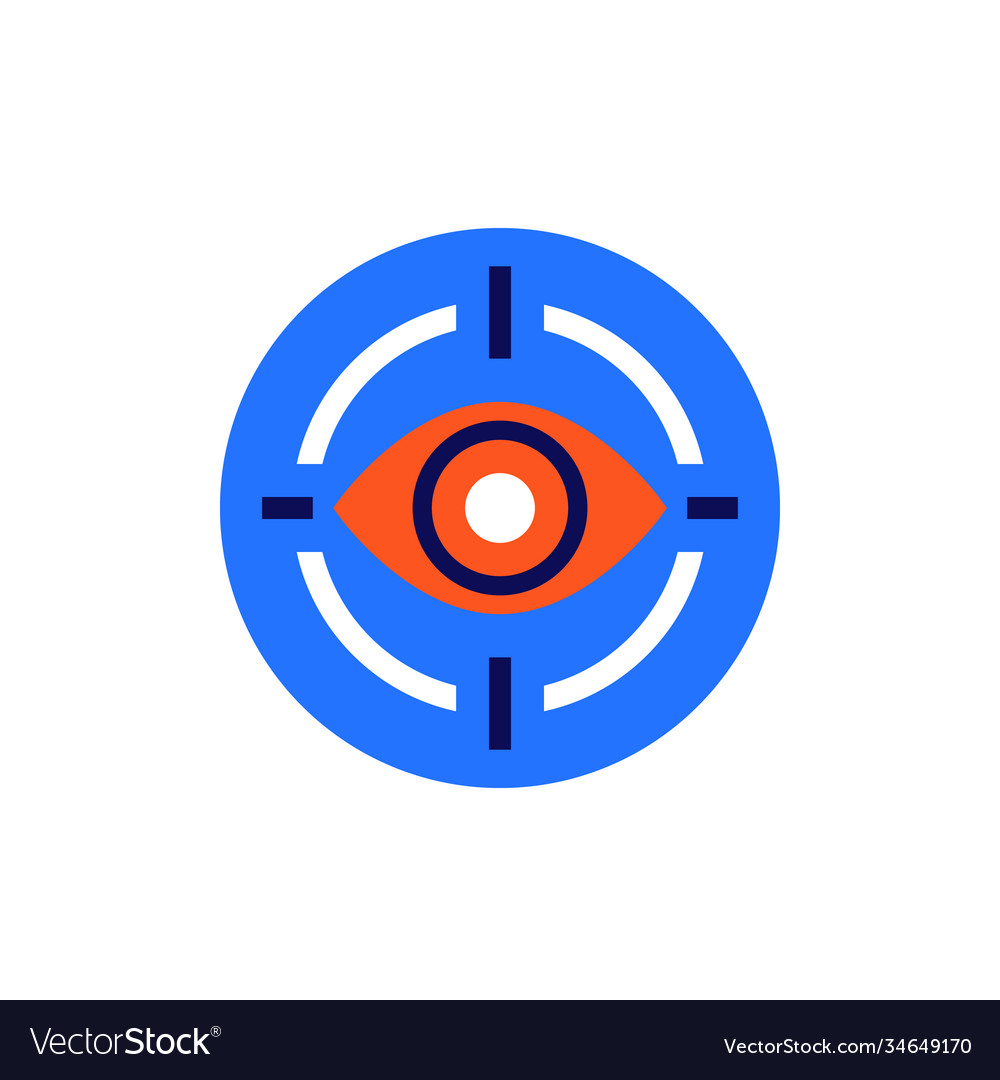 Retina scan icon flat design