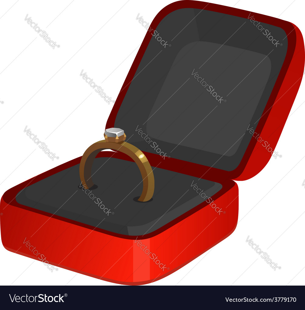 Ring in a red box Royalty Free Vector Image - VectorStock