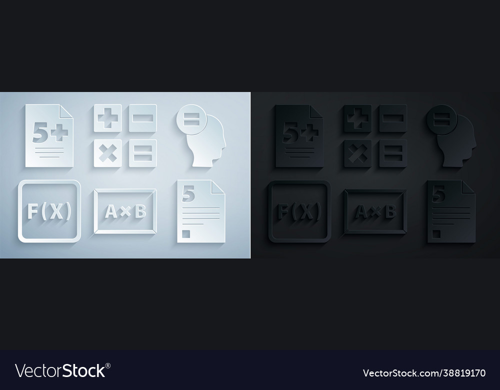 Set chalkboard calculation function mathematical vector image Set chalkboard calculation function mathematical