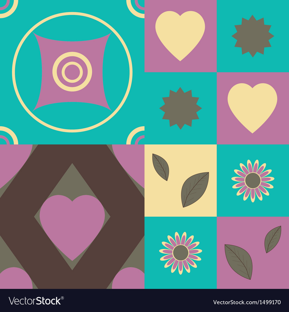 Set of retro seamless patterns