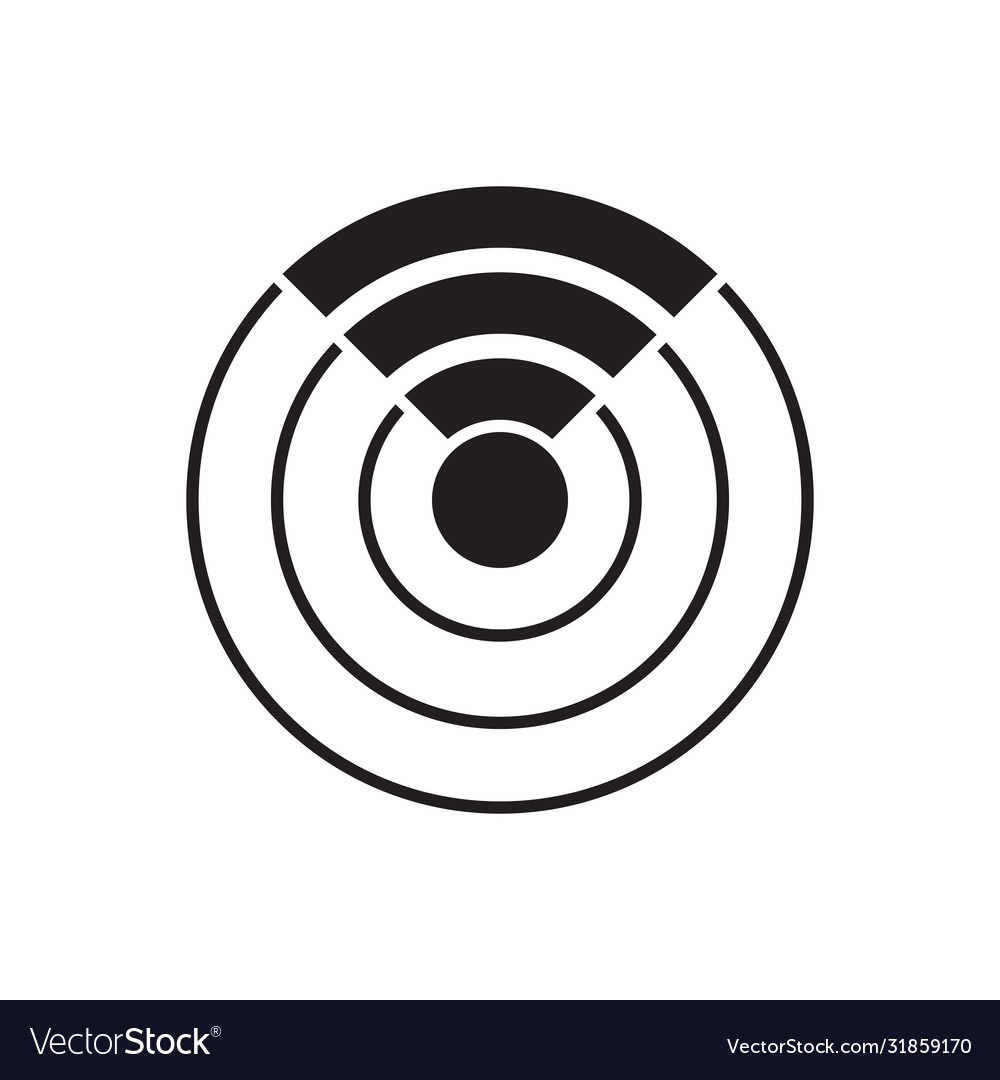 Signal with circle lines icon vector image Signal with circle lines icon