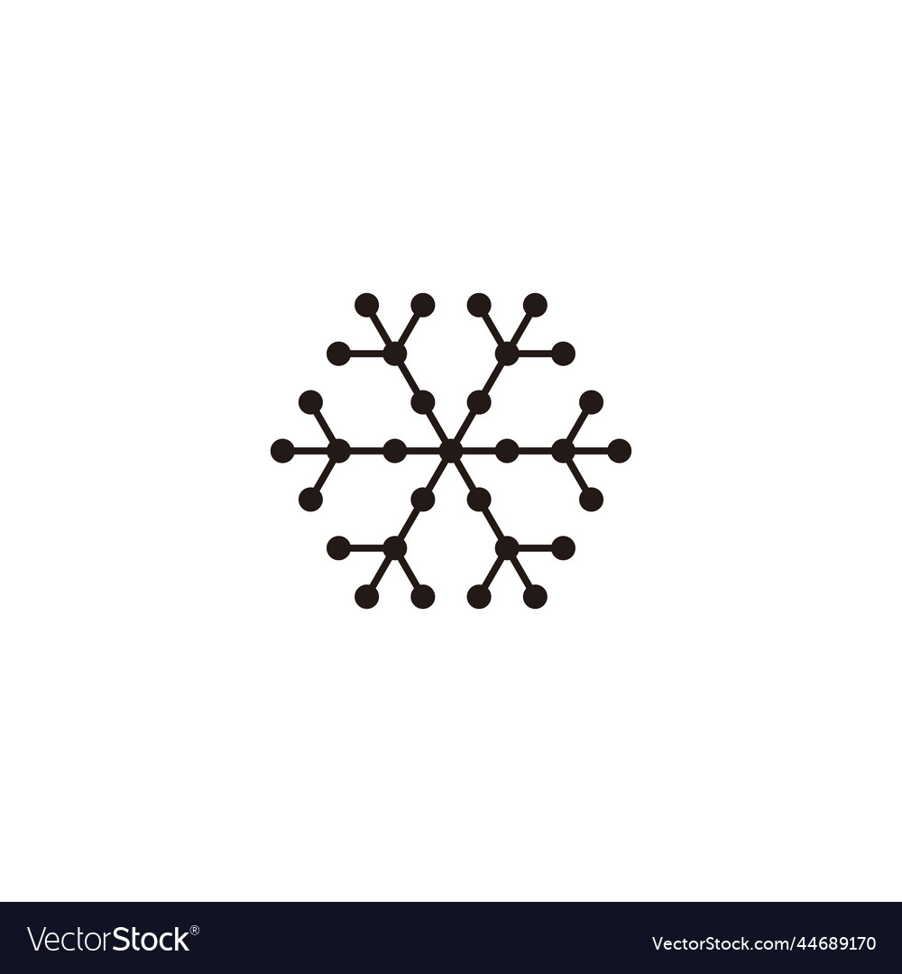 Snowflake element geometric symbol simple logo
