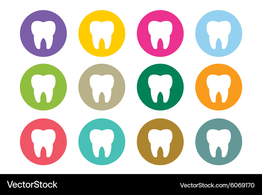 Tooth icon logo set Royalty Free Vector Image - VectorStock