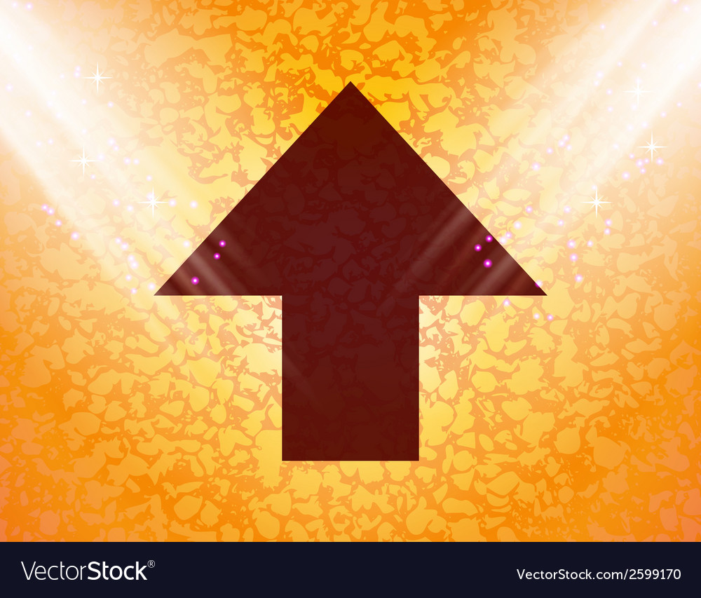Up arrow flat modern web button and space for your