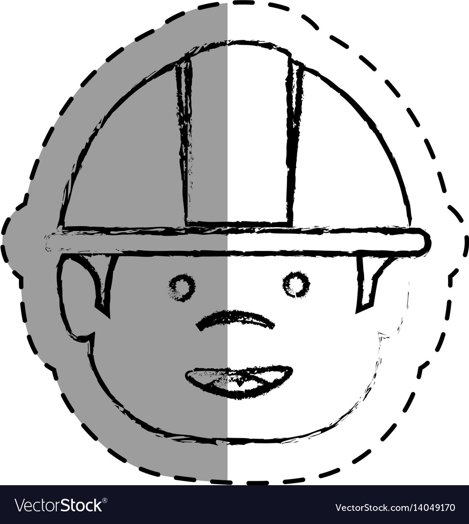 Worker with helmet avatar