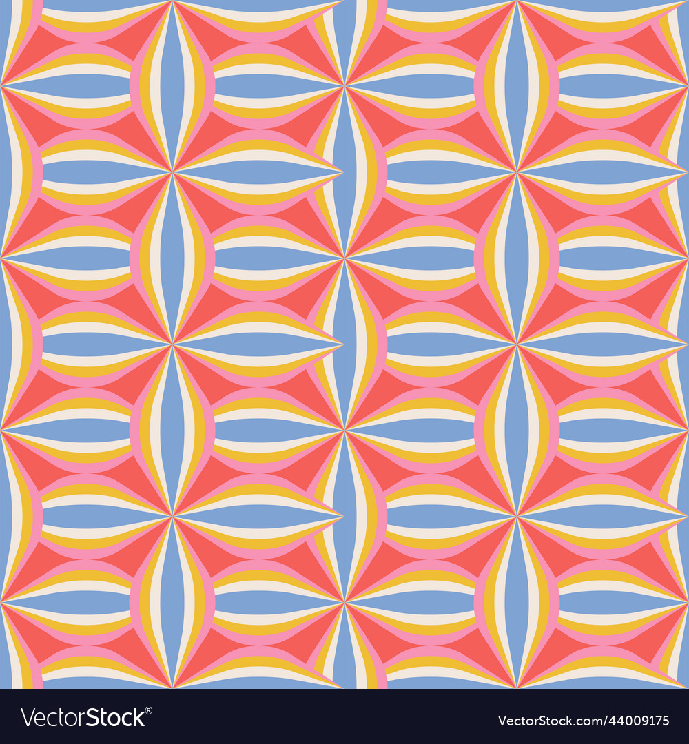 70 S Retro Seamless Pattern 60s And 70s Aesthetic Vector Image 7260