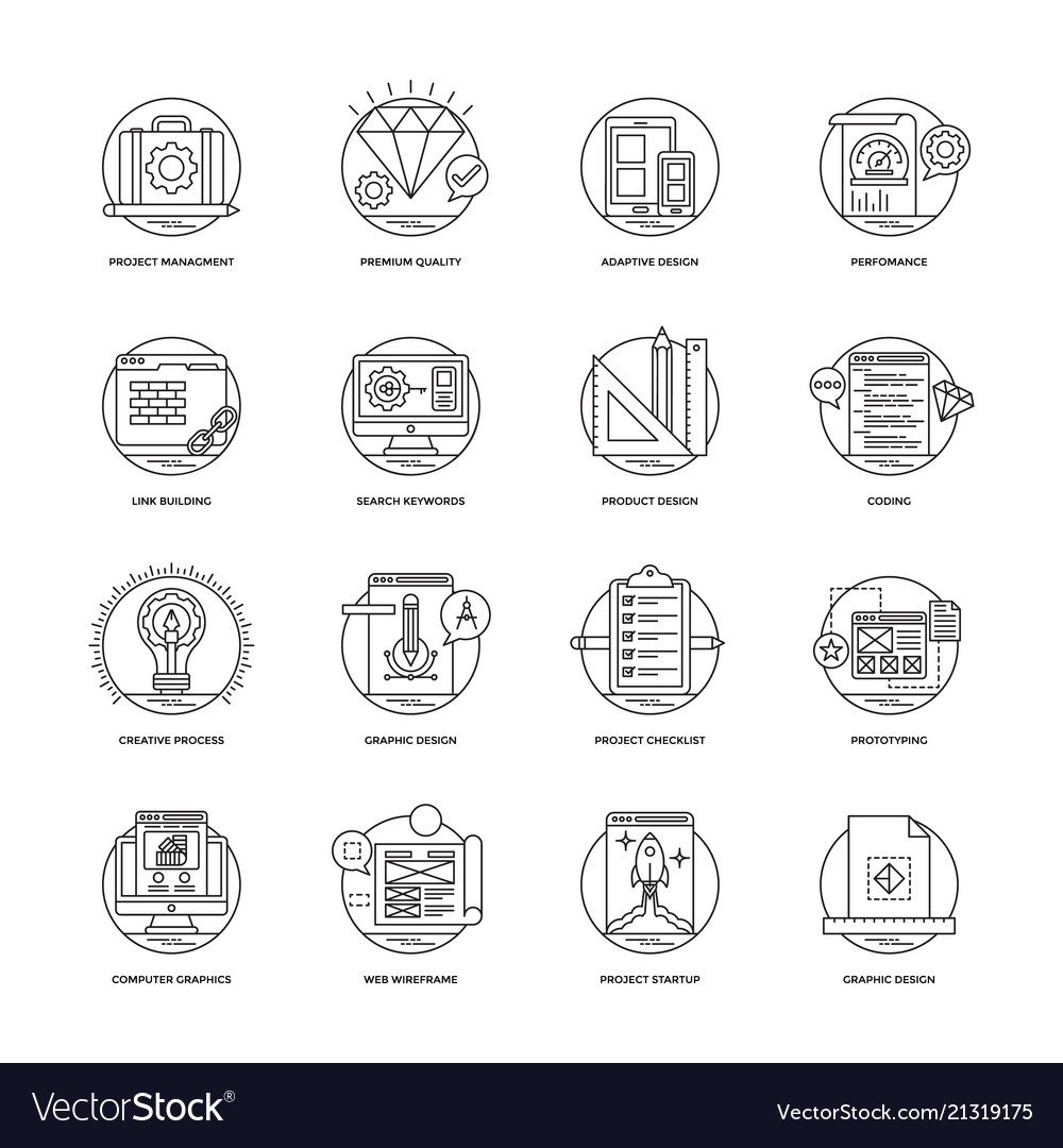 App Development Line Icons