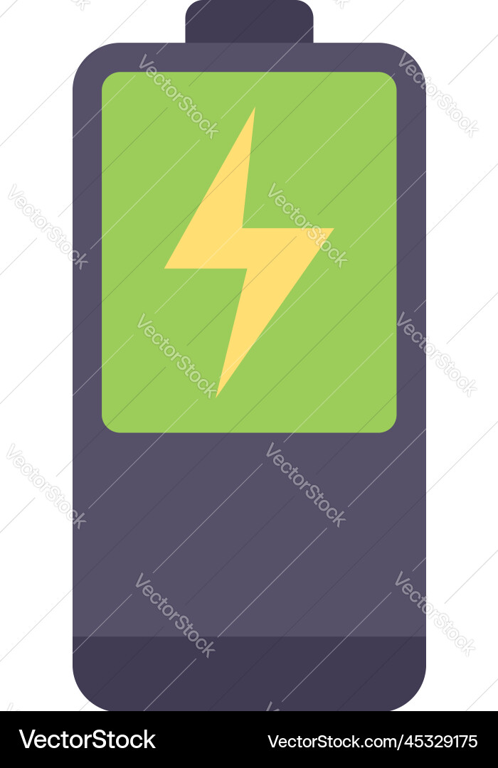 Battery charging icon flat web interface Vector Image