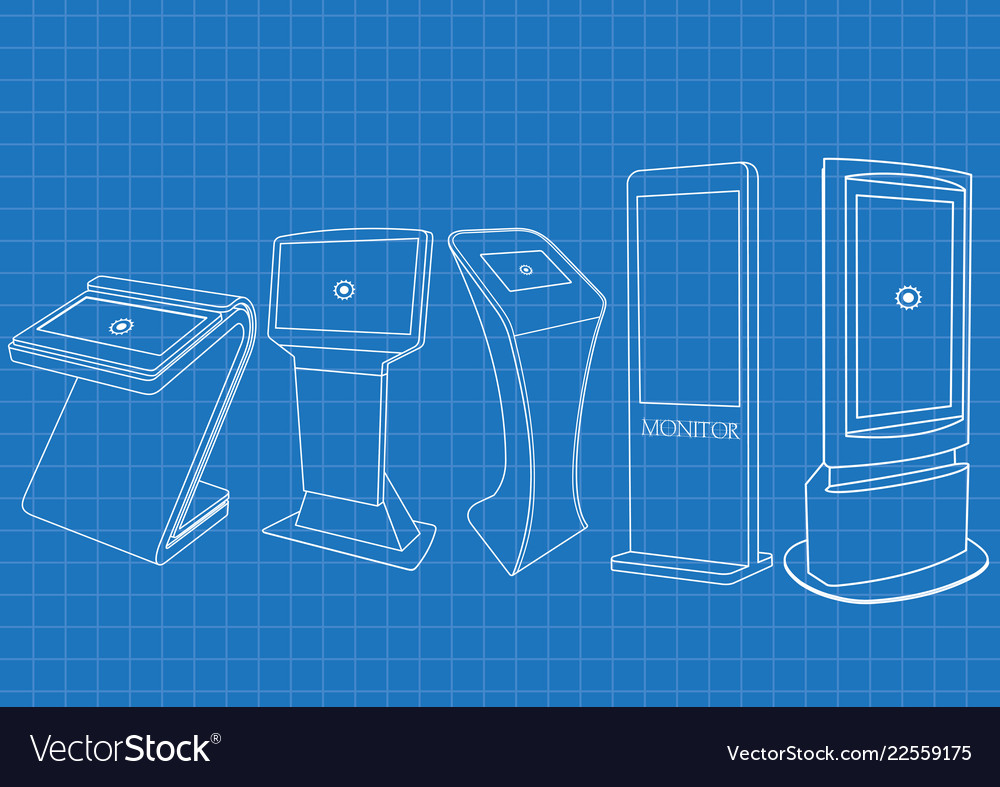 Blueprint of five interactive information kiosk