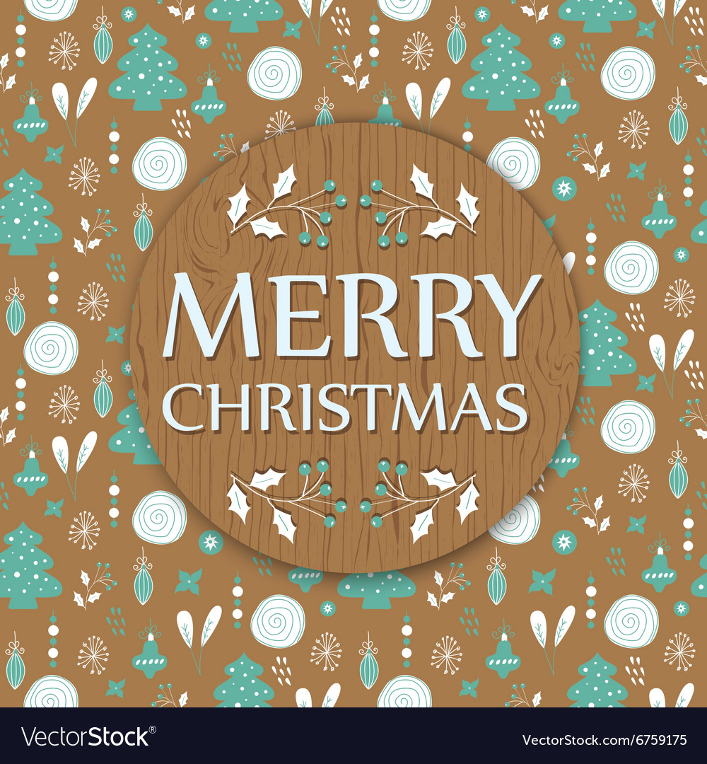 Christmas background with wooden texture