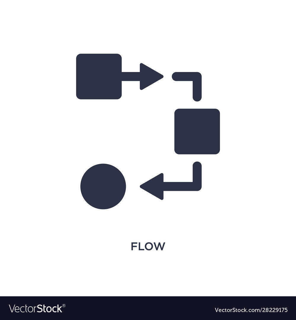 Flow icon on white background simple element from