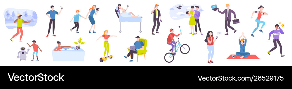 Gadgets flat set Royalty Free Vector Image - VectorStock