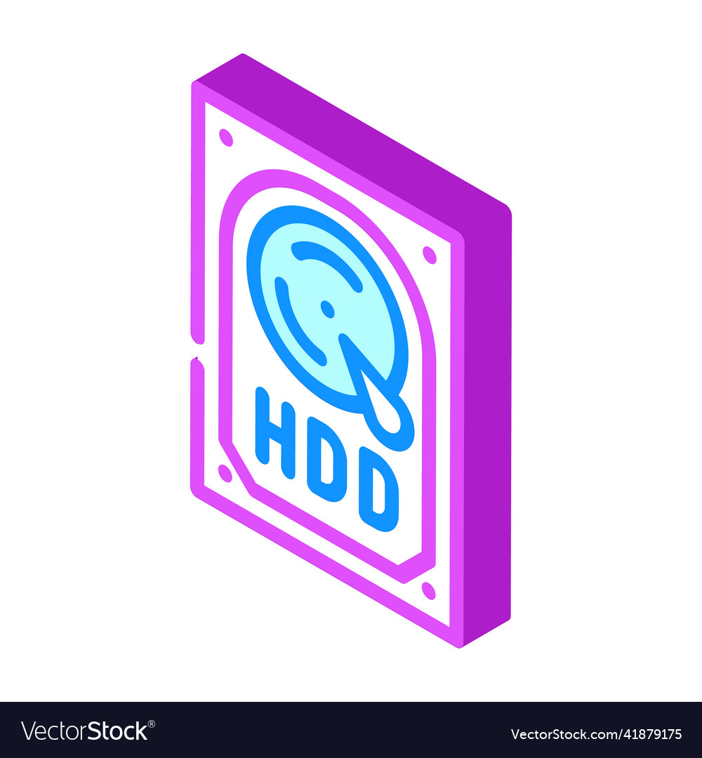 Hdd computer part isometric icon