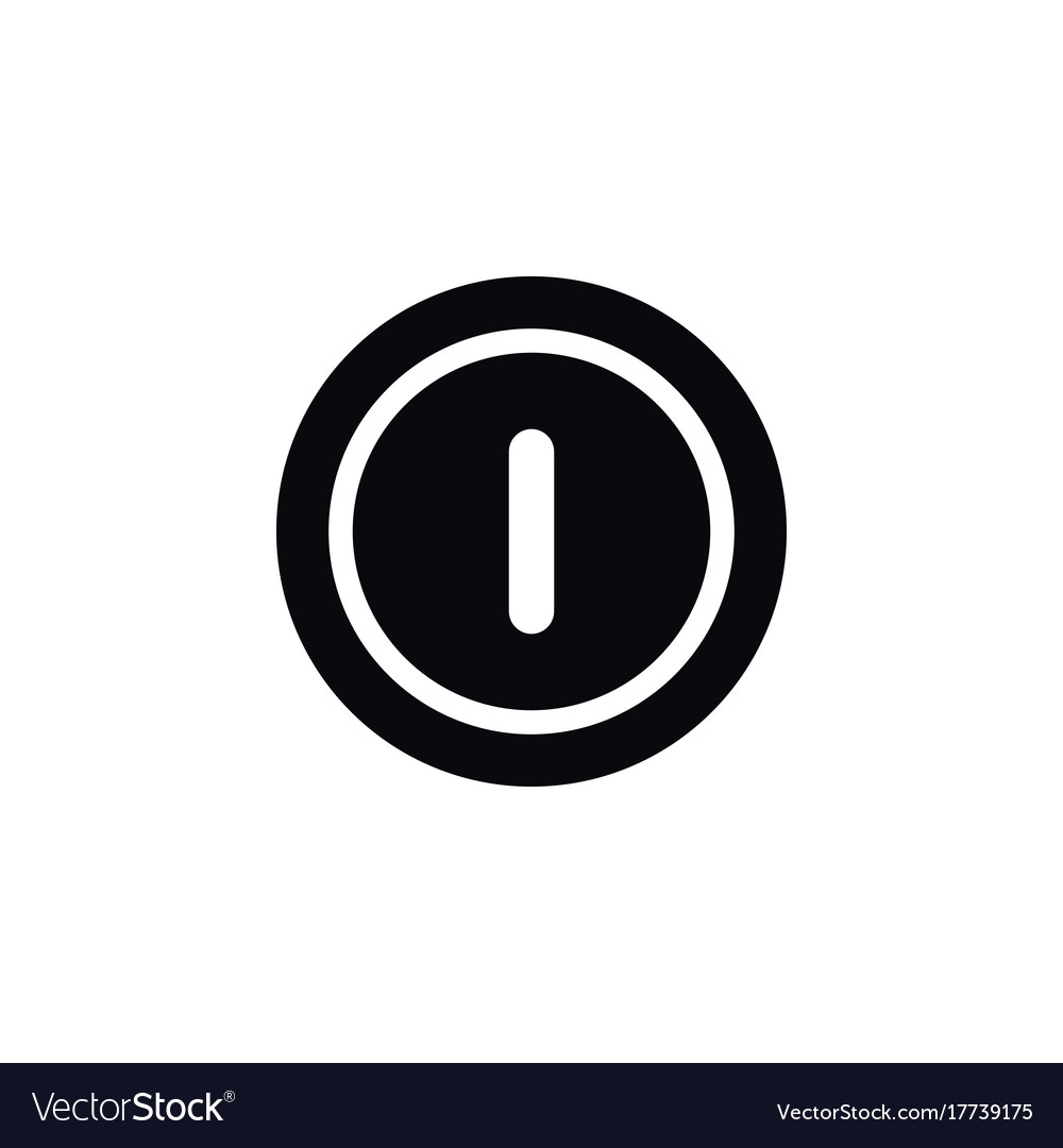 Isolated button icon power on element can