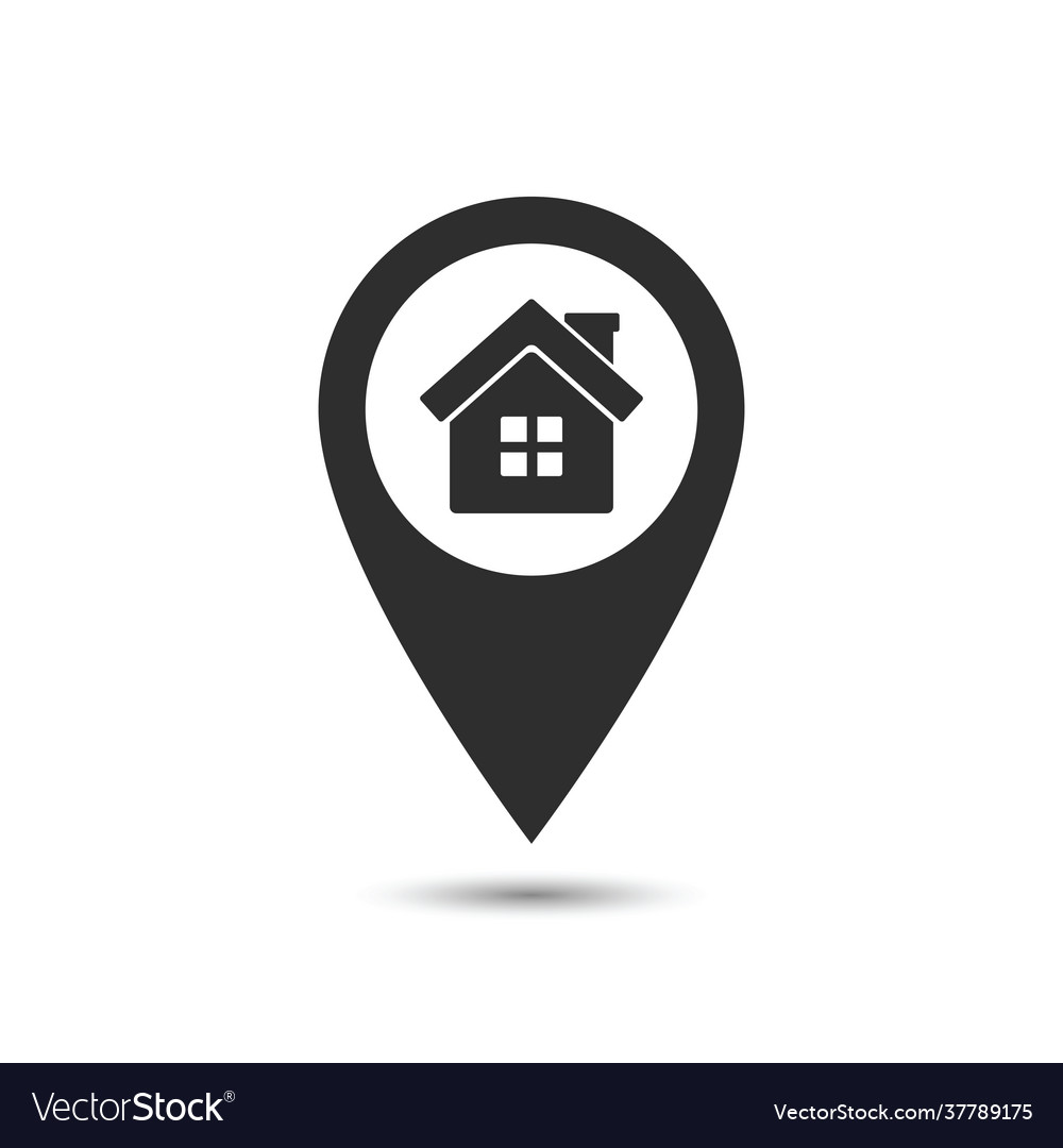 Location Pointer with House Icon