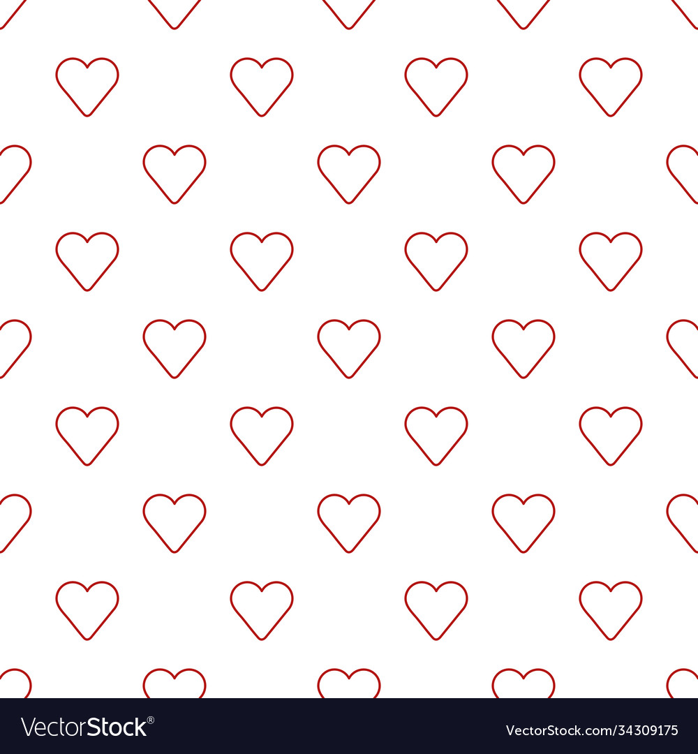 Minimalist Red Heart Pattern