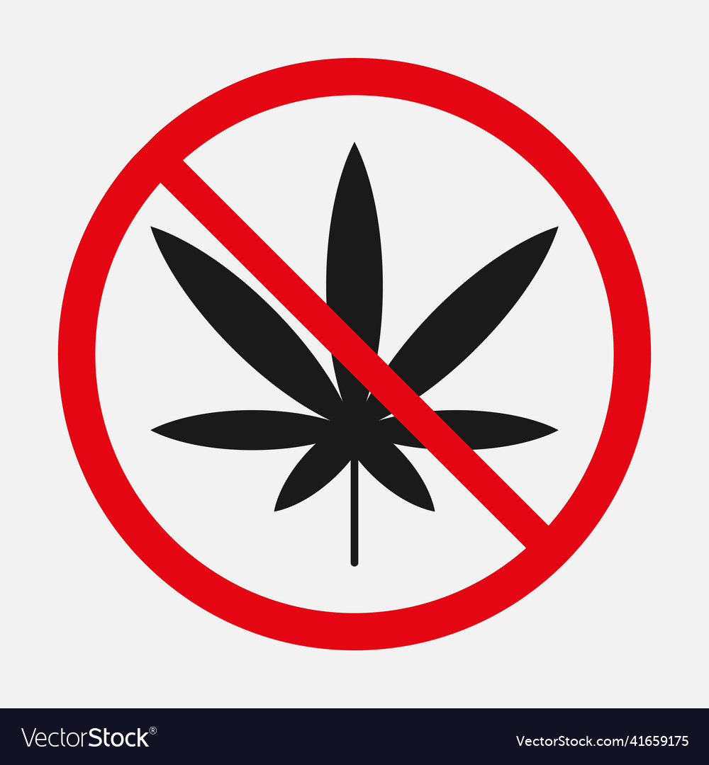 No weed sign icon on white background