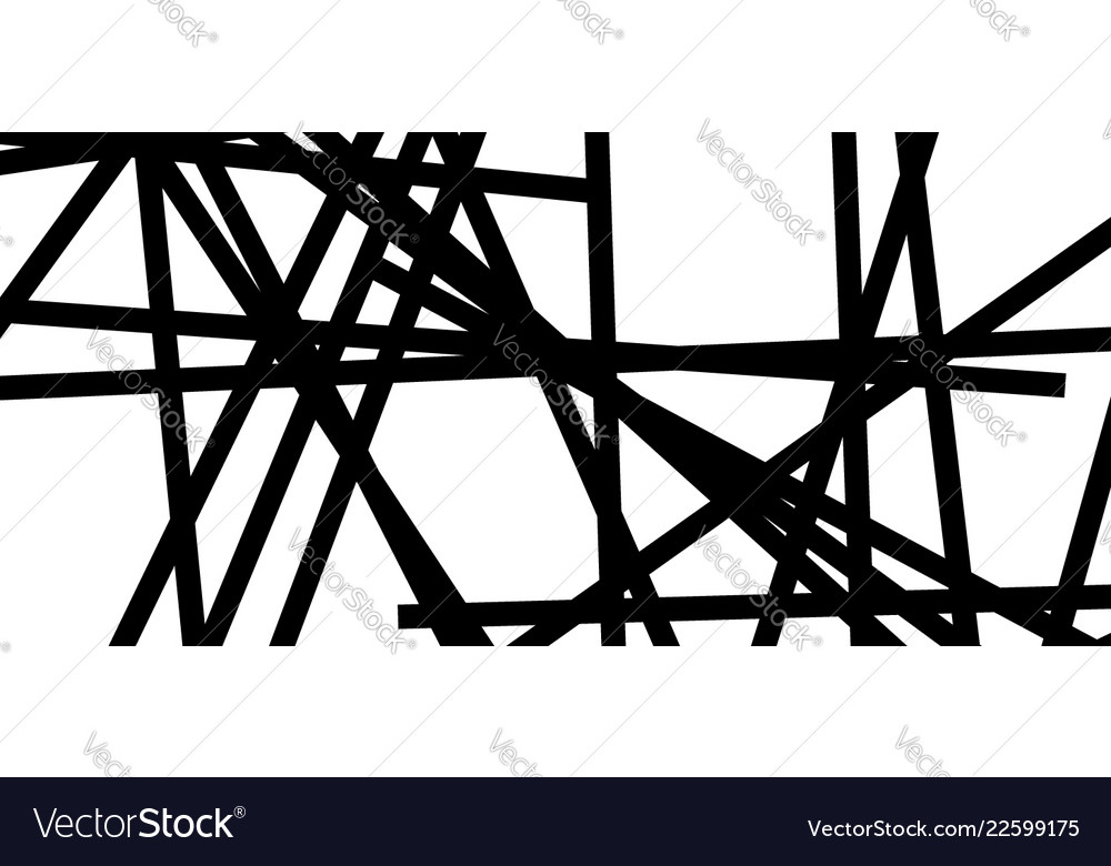 Random chaotic lines abstract geometric pattern vector image Random chaotic lines abstract geometric pattern