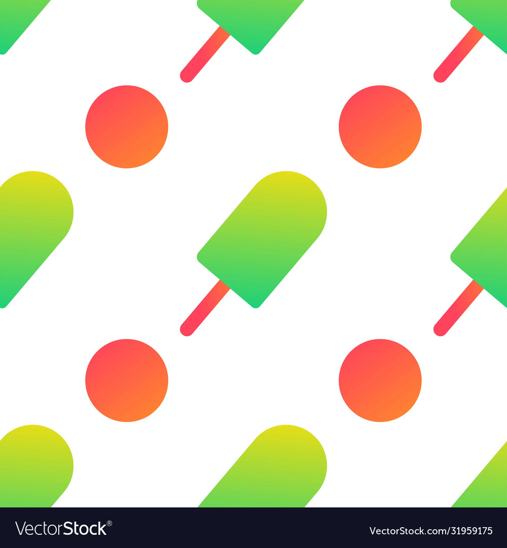 Seamless pattern with gradient ice cream template vector image Seamless pattern with gradient ice cream template