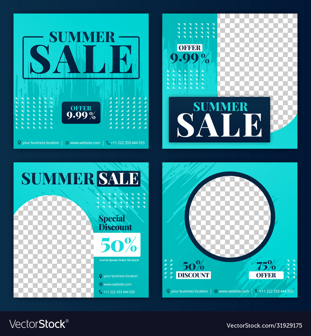 Social media post for summer sale in june new