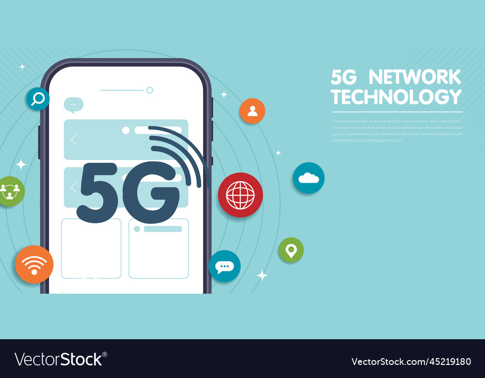 5g technology concept modern city