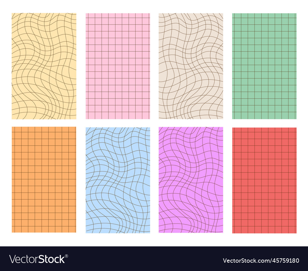 A set of linear patterns abstract backgrounds vector image A set of linear patterns abstract backgrounds