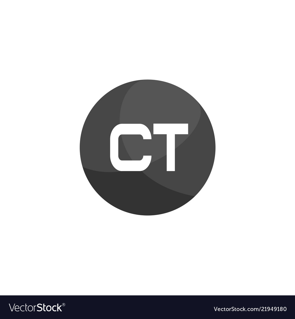 Initial letter ct logo template design