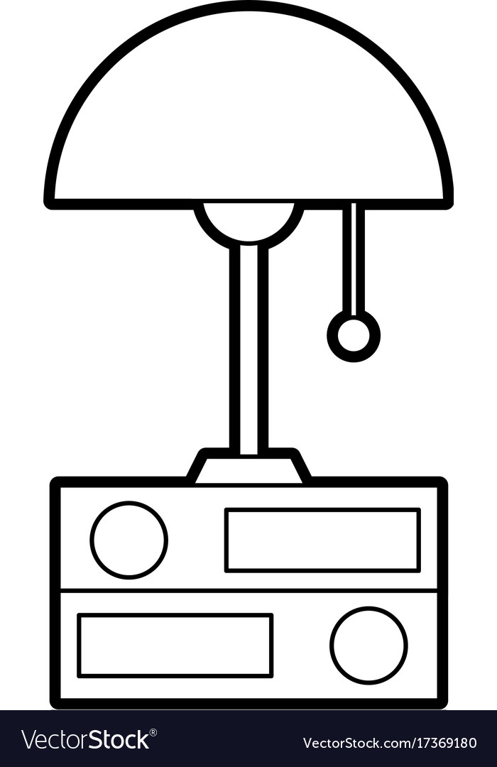 Lamp and folder elements object decoration
