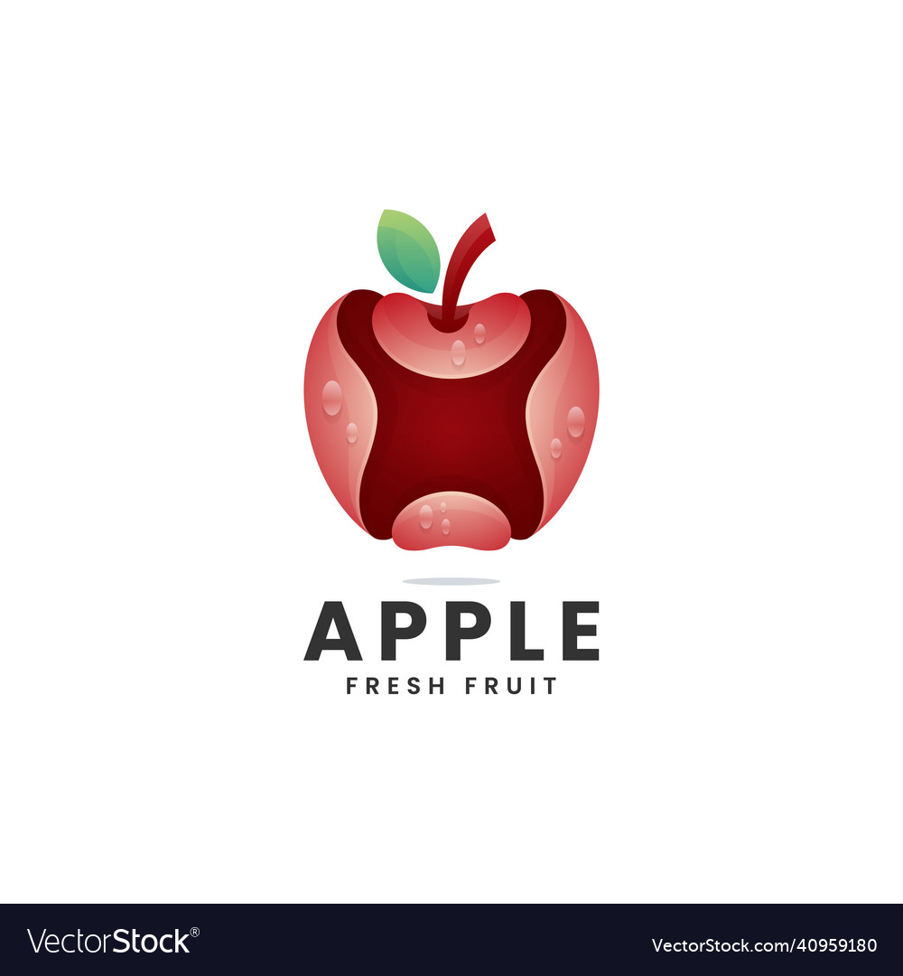 Logo Apfel Gradienten bunten Stil