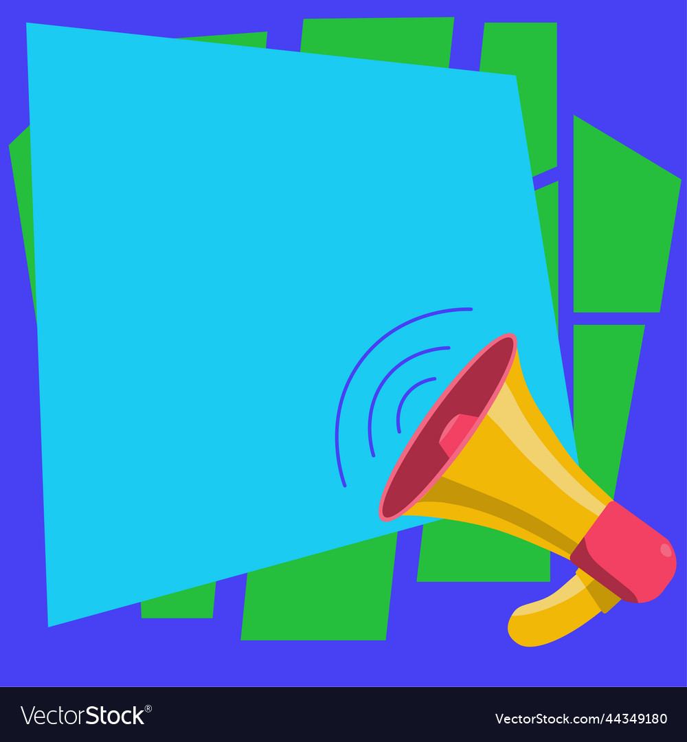 Megaphone drawing with conversation bubble Vector Image Megaphone drawing with conversation bubble