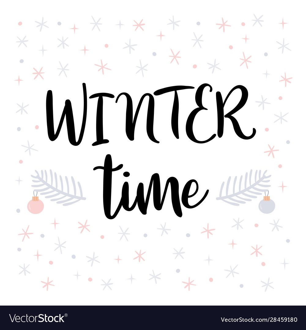 Winter time christmas greeting card