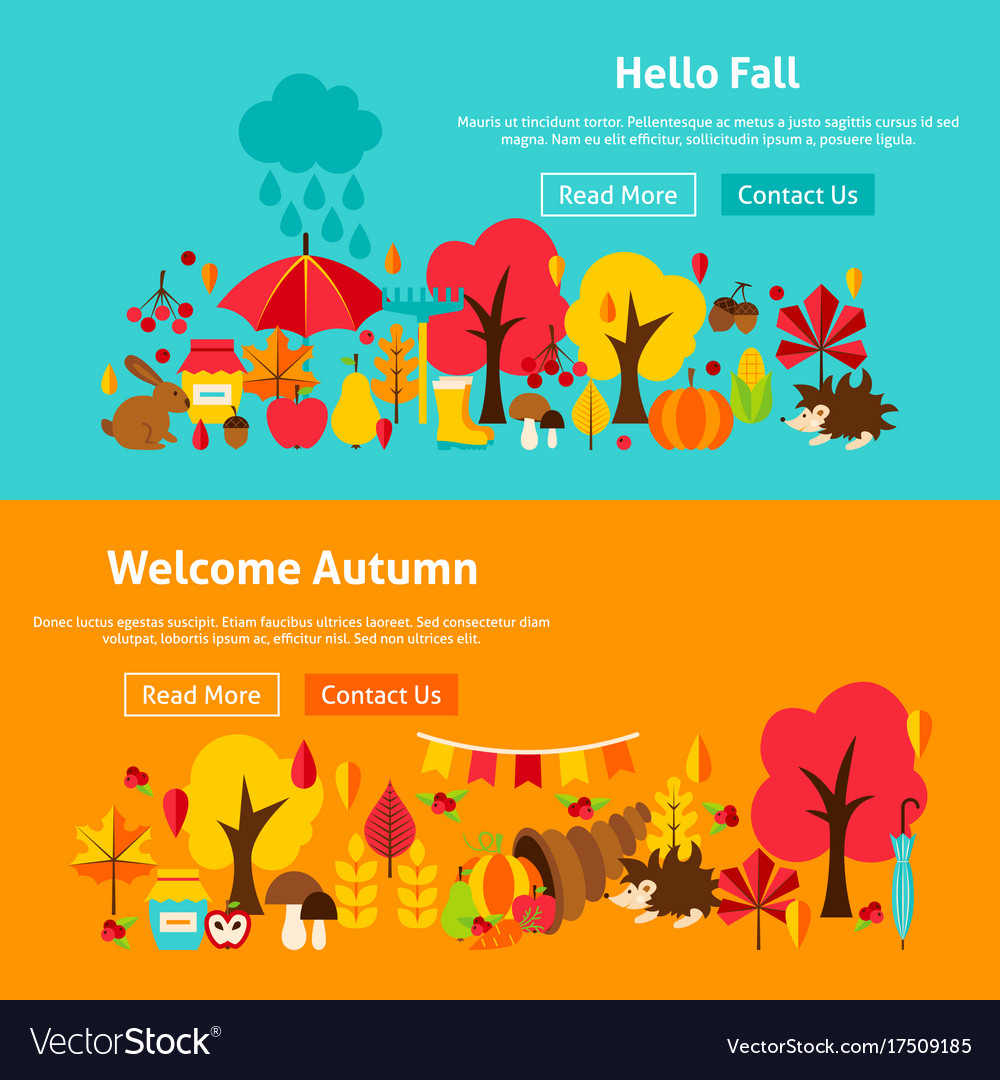 Autumn website banners