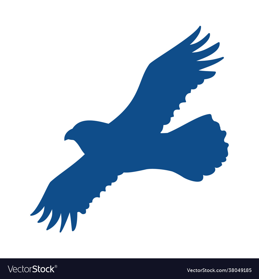 Blue eagle flying Royalty Free Vector Image - VectorStock