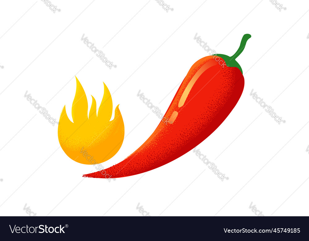 Chilli pepper in retro style vintage Royalty Free Vector