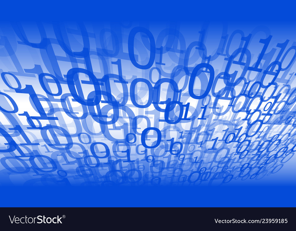 Computer code zero one digits abstract technology vector image Computer code zero one digits abstract technology