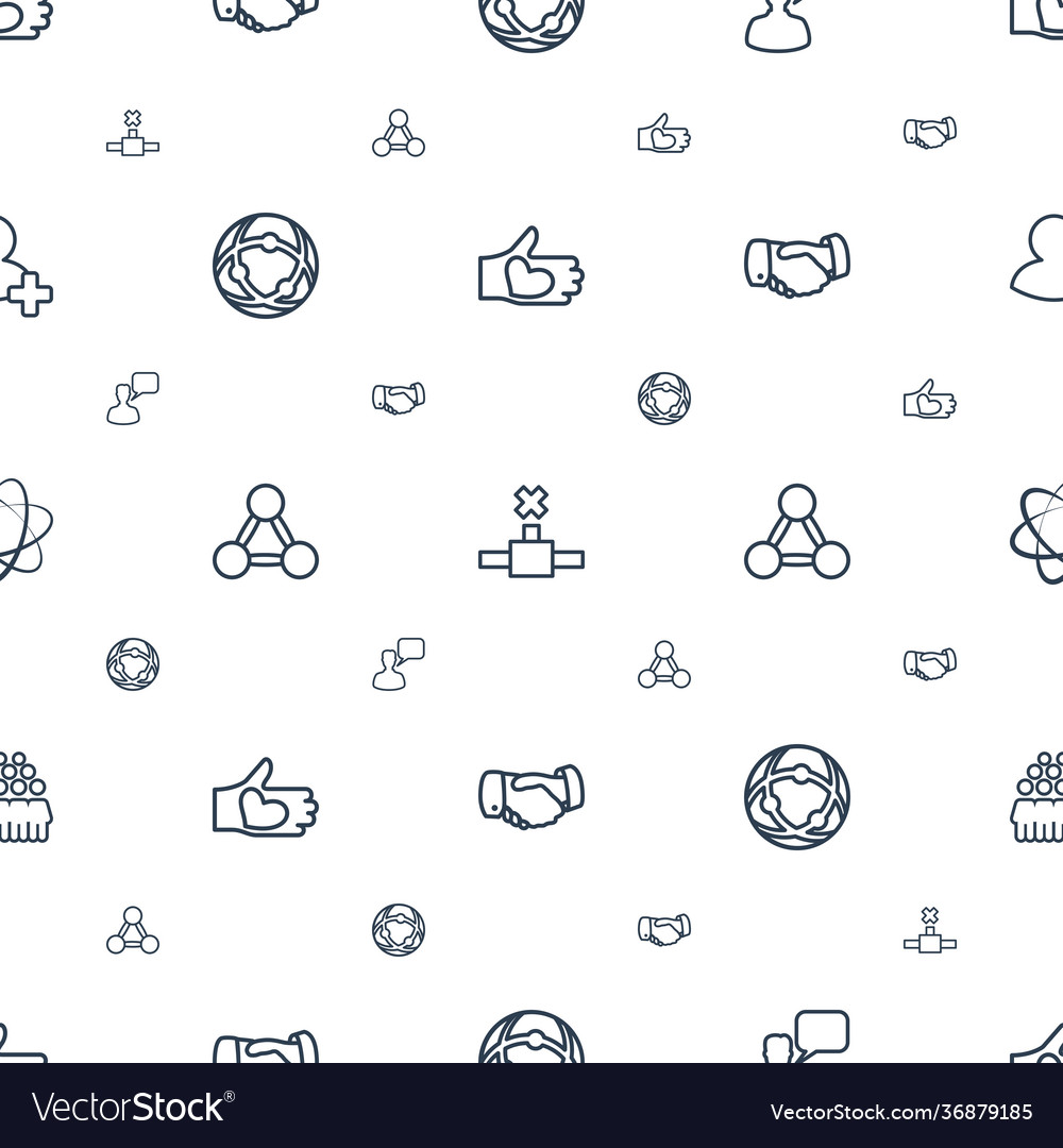 Friendship icons pattern seamless white background