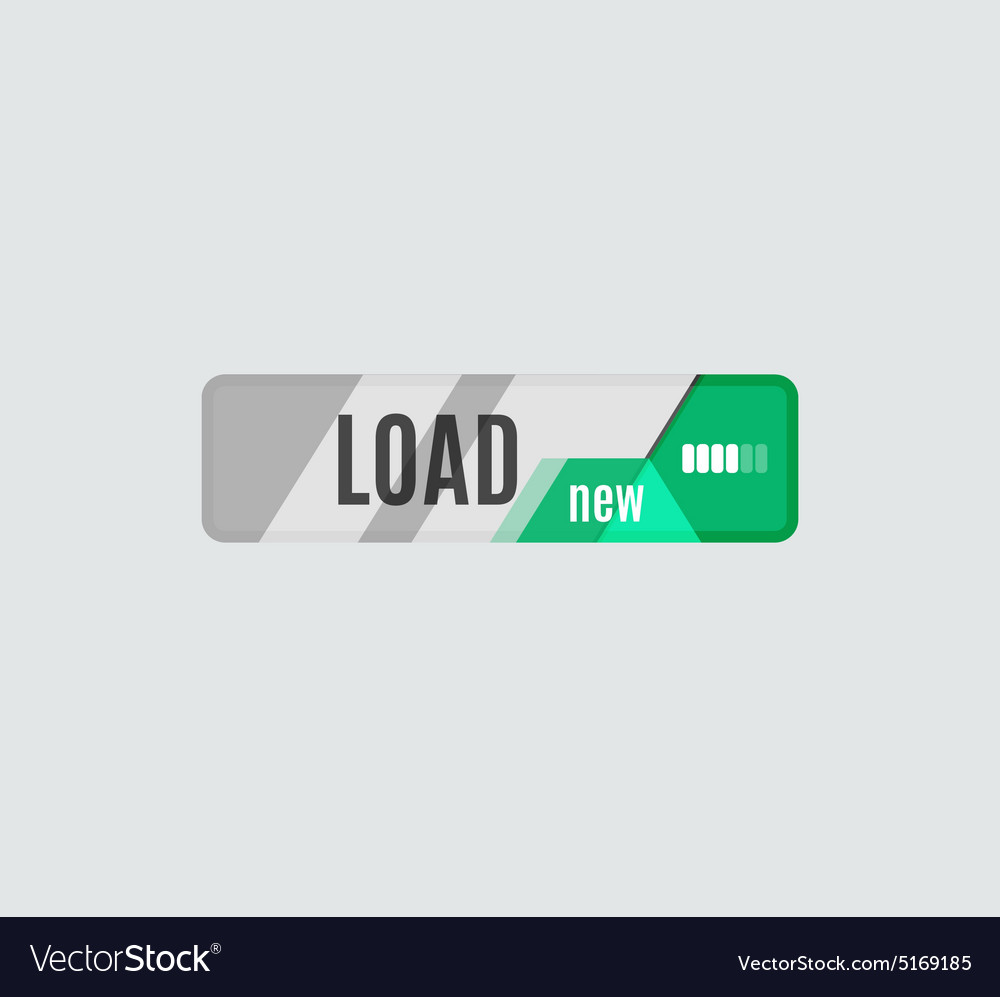 Load button futuristic hi-tech ui design