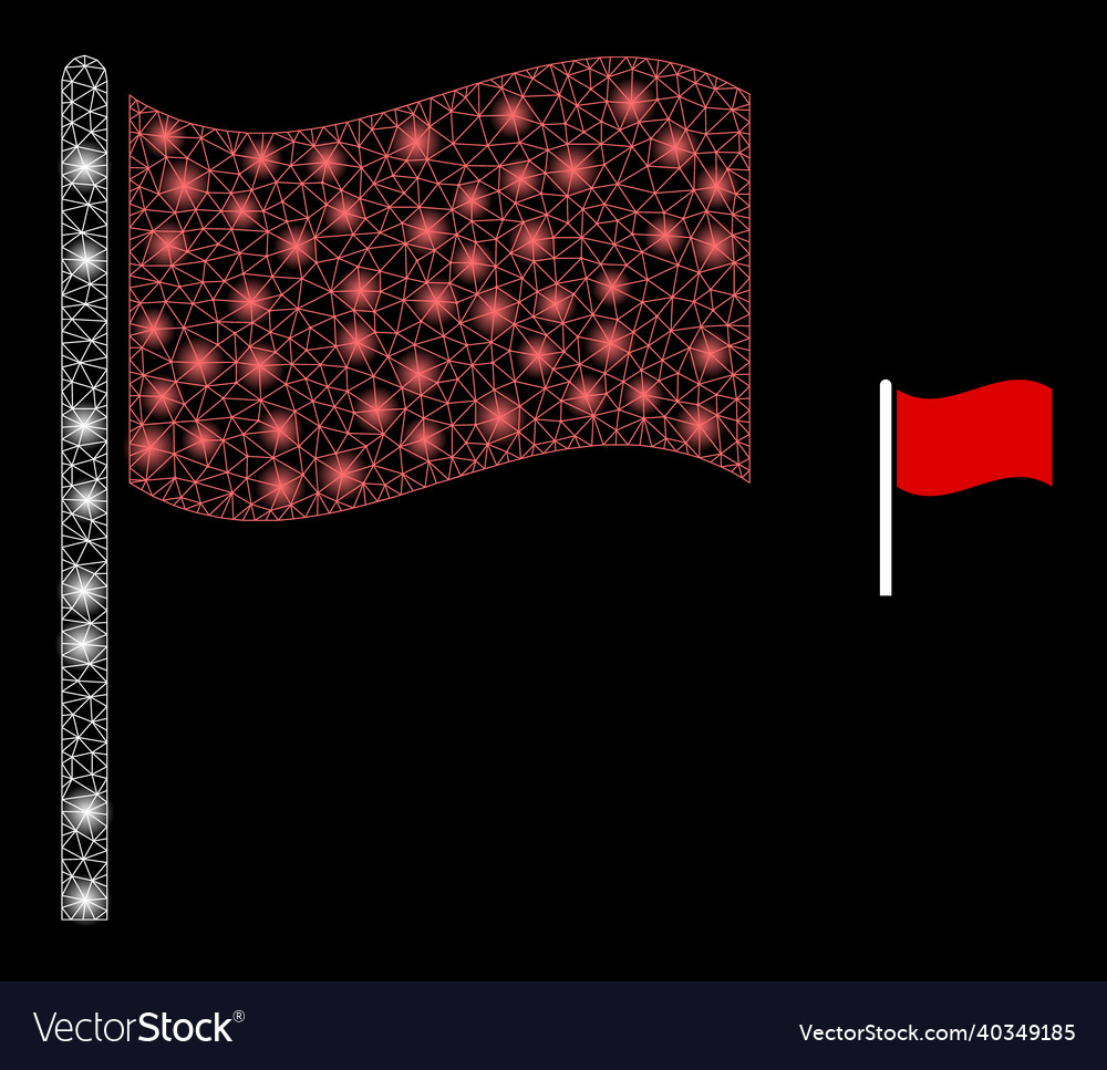 Mesh web flag with magic constellation vector image Mesh web flag with magic constellation