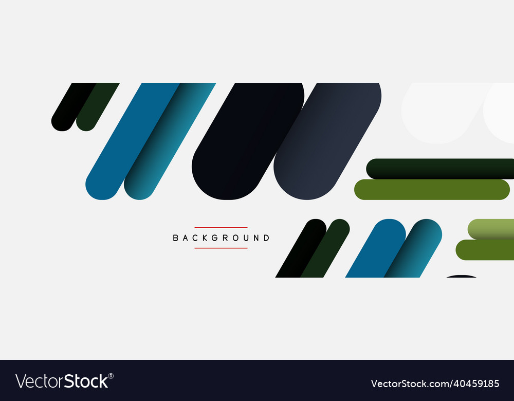 Overlapping round shapes and lines background vector image Overlapping round shapes and lines background